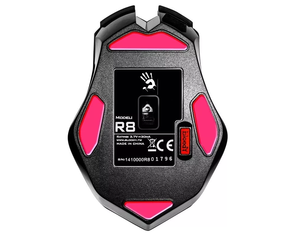 Мишка Геймърска мишка Bloody R80, Оптична, Безжична, USB, Black 3