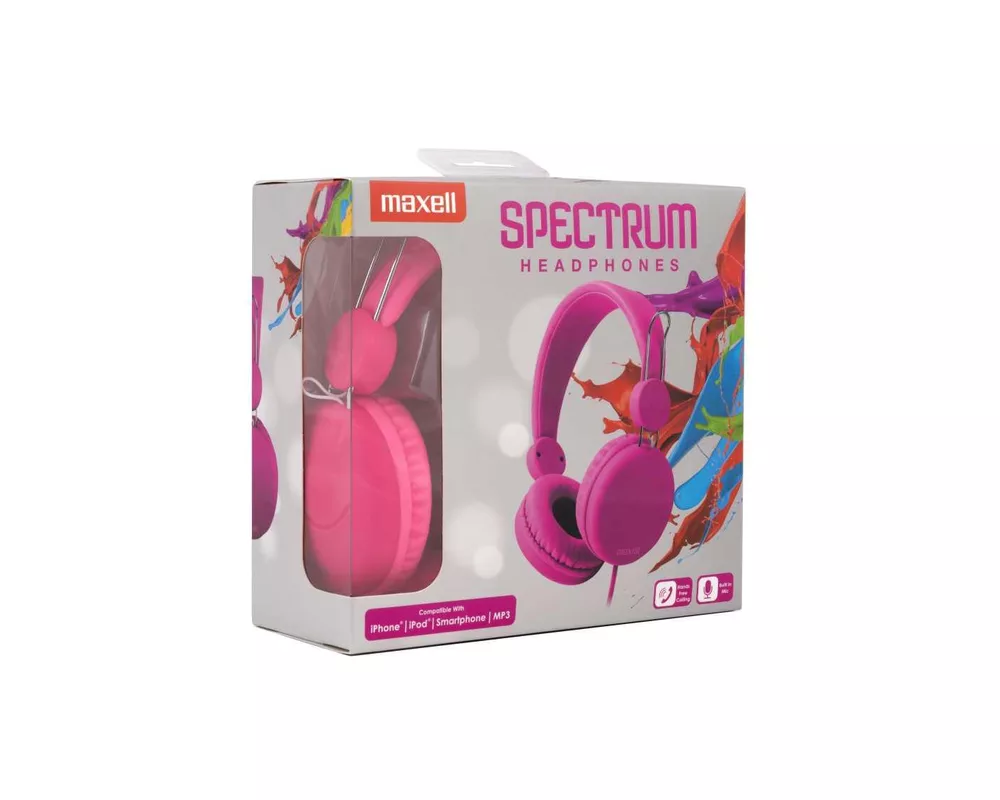 Слушалки с микрофон MAXELL HP SPECTRUM, SMS-10S, Розов 4