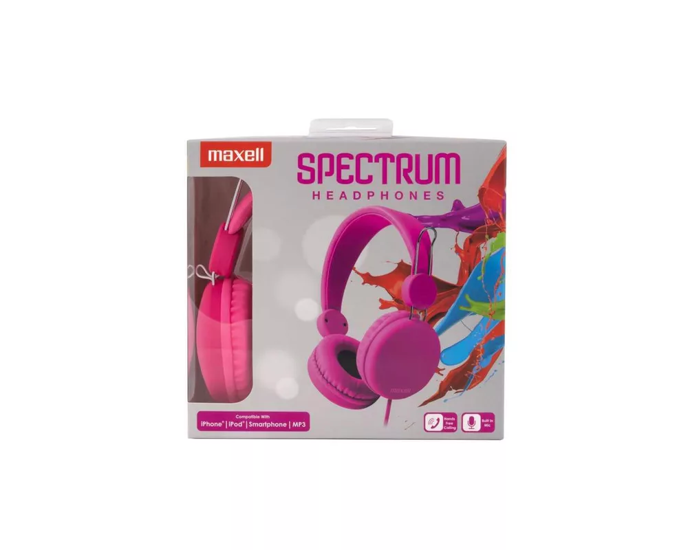 Слушалки с микрофон MAXELL HP SPECTRUM, SMS-10S, Розов 5