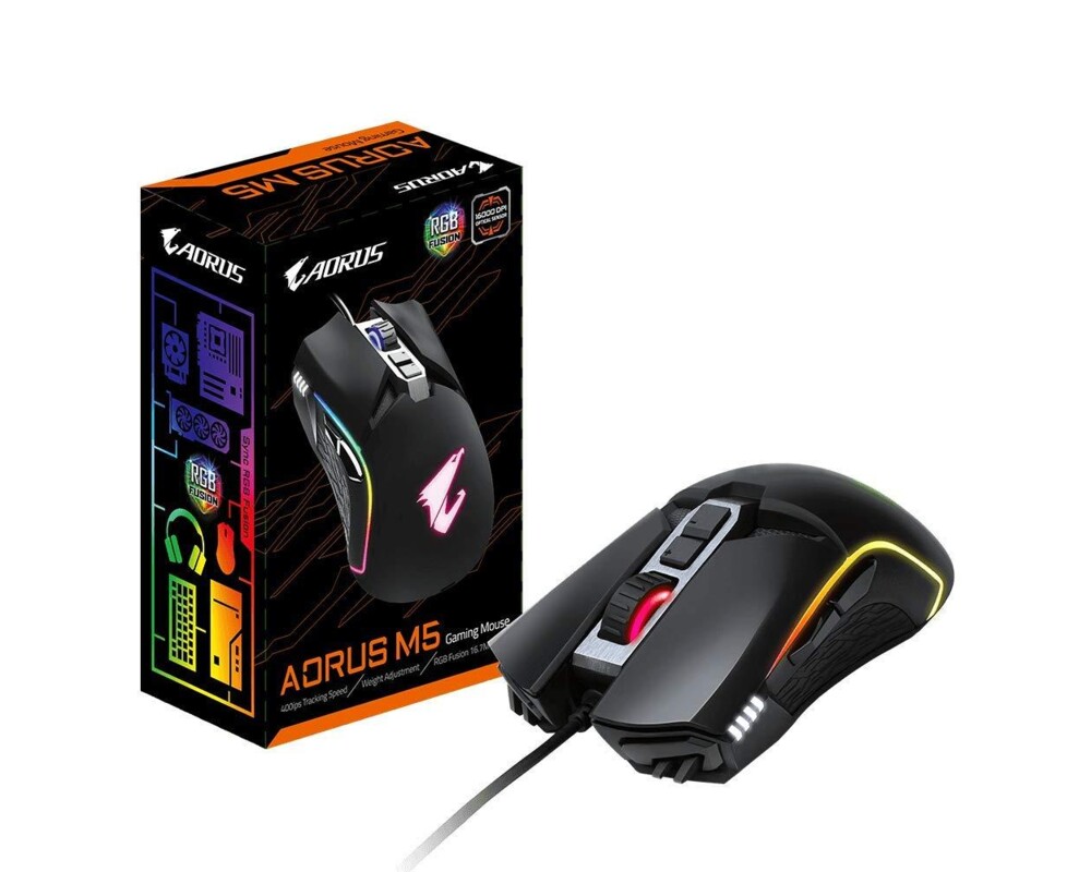 Мишка Геймърска оптична мишка Gigabyte Aorus M5 RGB Fusion 6