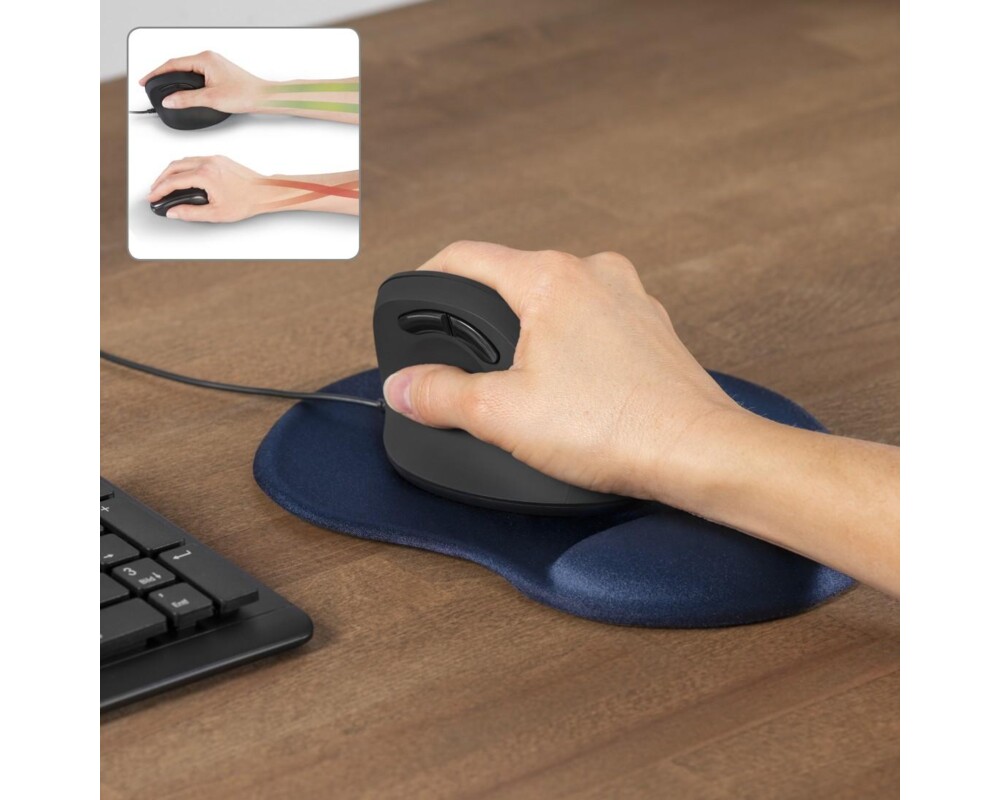 Пад за мишка HAMA Ergonomic, Текстил, Син 5