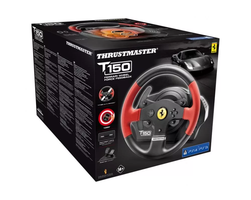 Волан THRUSTMASTER, T150 Ferrari Wheel Force Feedback, за PC / PS3 / PS4 4