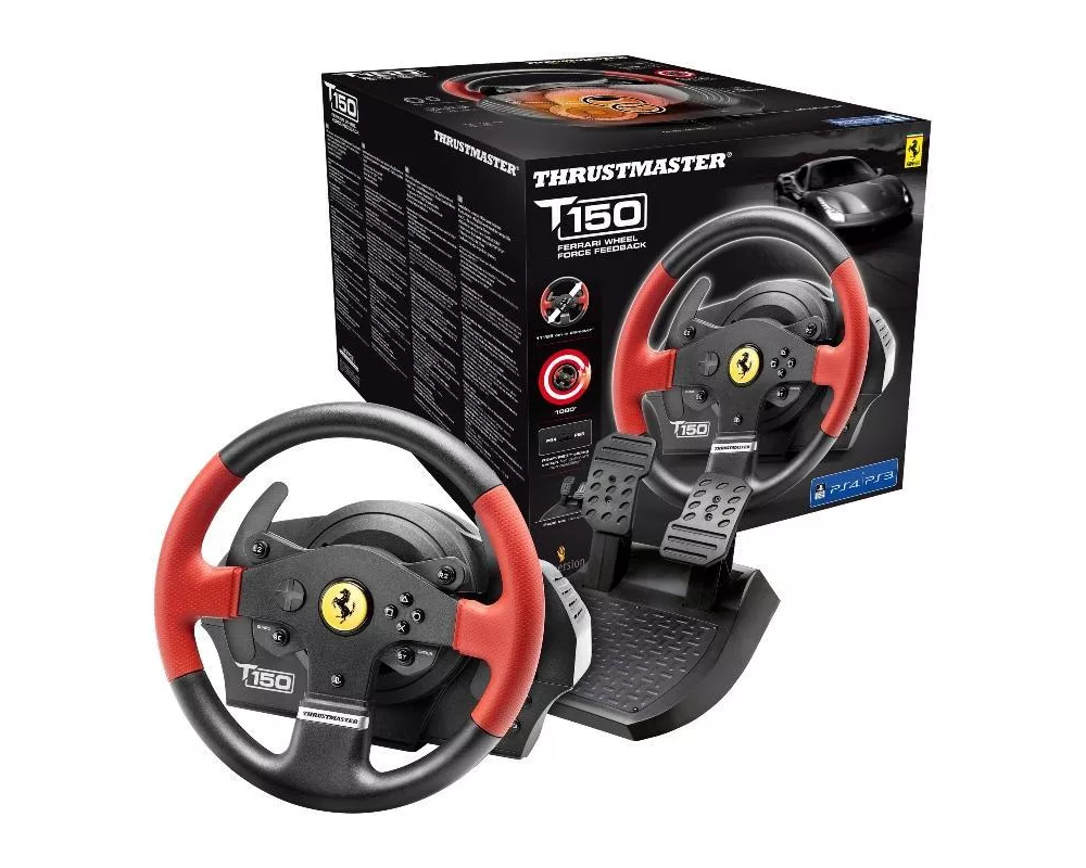 Волан THRUSTMASTER, T150 Ferrari Wheel Force Feedback, за PC / PS3 / PS4 3