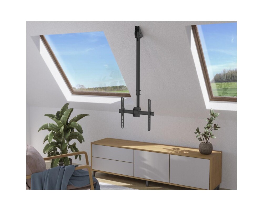 Стойка HAMA, Регулируема, 32"-65", 50 кг, Черна 8