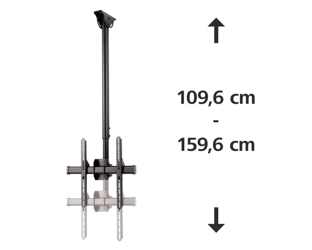 Стойка HAMA, Регулируема, 32"-65", 50 кг, Черна 4