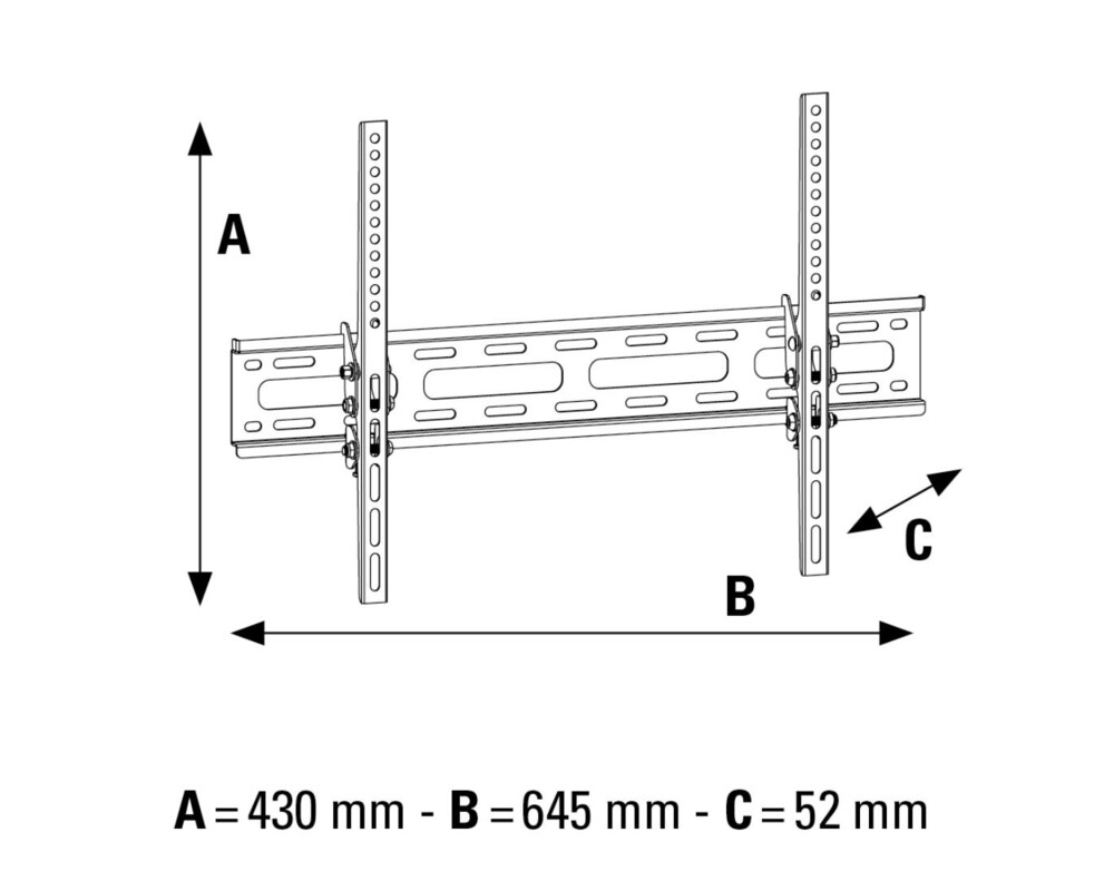 Стойка Метална поставка за телевизор Hama TILT, 3 звезди, 191 см (75"), черна 4