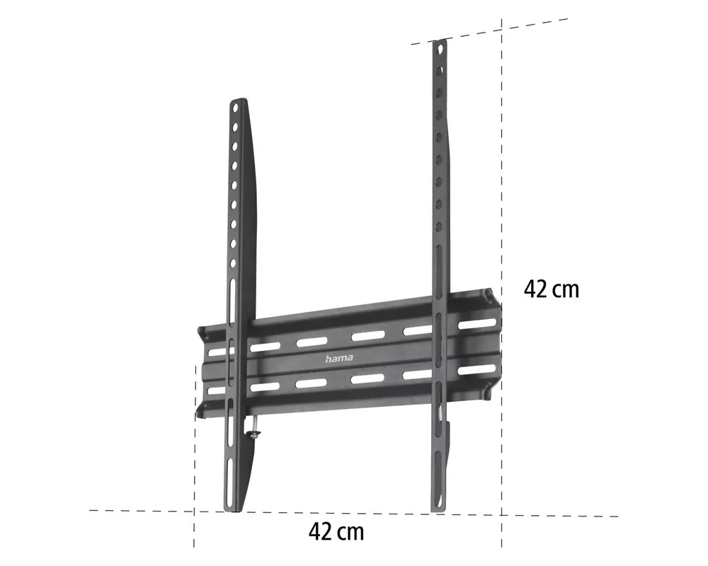 Стойка HAMA, Фиксирана, 32"-65", 35 кг, VESA 400, 1 звезда, Черен 5