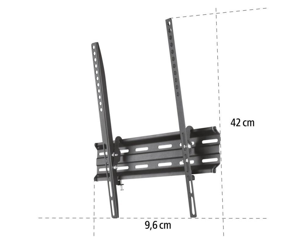Стойка HAMA, Наклон 0/10°, 32"-65", 35 кг, VESA 400, 1 звезда, Черен 6