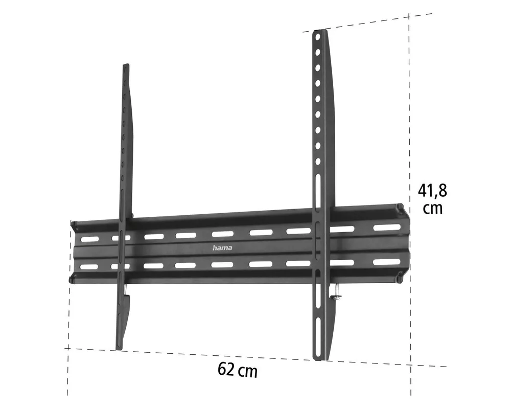 Стойка HAMA, Фиксирана, 32"-75", 40 кг, 1 Звезда, Черен 7