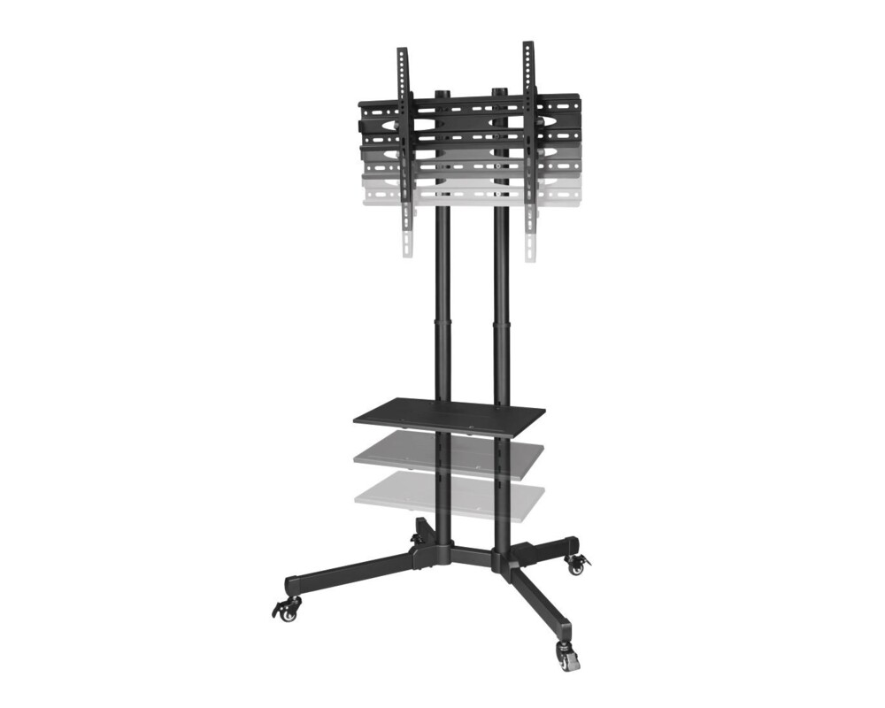 Стойка Мобилна стойка Trolley за TV, До 178 см / 70", 600x400, На колела, Черен 4