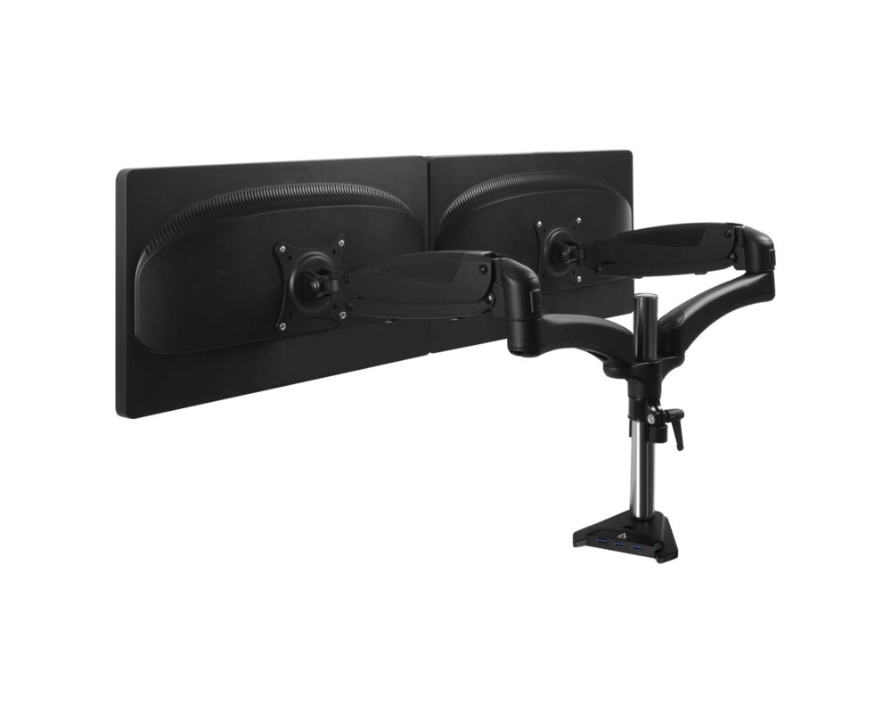 Стойка за 2 монитора за бюро ARCTIC Z2-3D (ген.3), Регулируема, 34", 8 кг, 4 x USB 3.2 Gen 1 2
