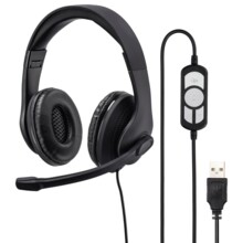 HAMA HS-USB300, стерео, USB, Черен с микрофон 159759 HAMA-139924 на топ цена - PIC.bg