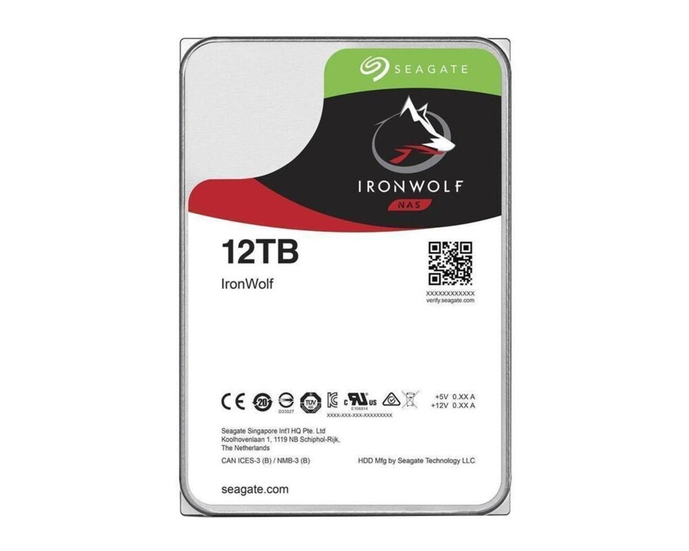 Твърд диск SEAGATE NAS HDD 12TB IronWolf 7200rpm 6Gb 3
