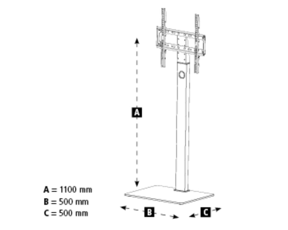 Стойка HAMA за TV, регулируема, 165 cm (65"), 118096 5