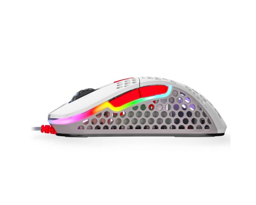 Мишка Геймърска мишка Xtrfy M4 Retro, RGB, Бял/Сив/Червен 4