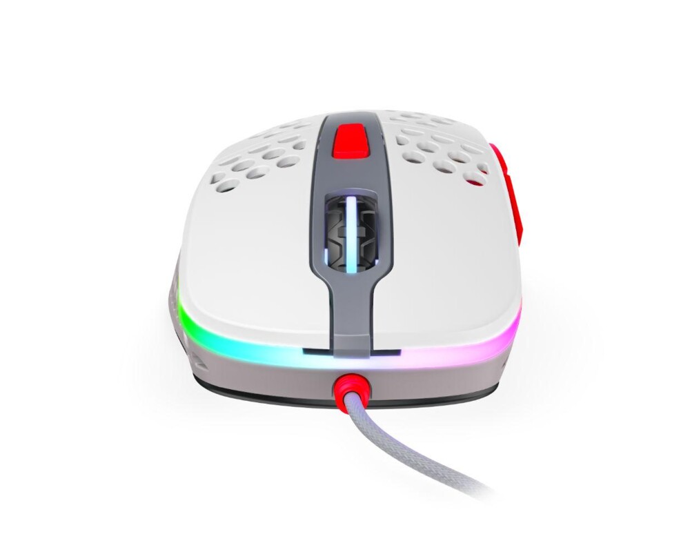 Мишка Геймърска мишка Xtrfy M4 Retro, RGB, Бял/Сив/Червен 5
