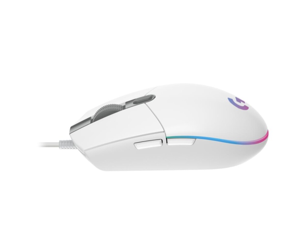 Мишка Геймърска мишка Logitech G102 LightSync, RGB, Оптична, Жична, USB, Бяла 3