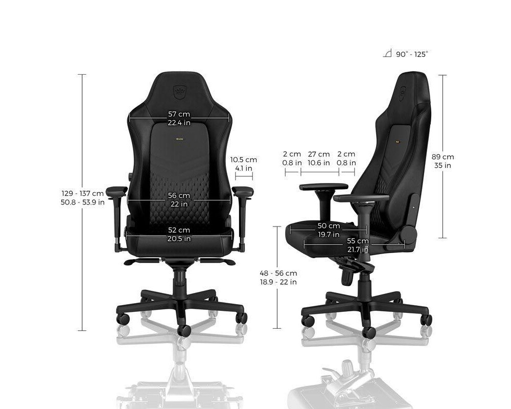 Геймърски стол noblechairs HERO Real Leather, Black 3
