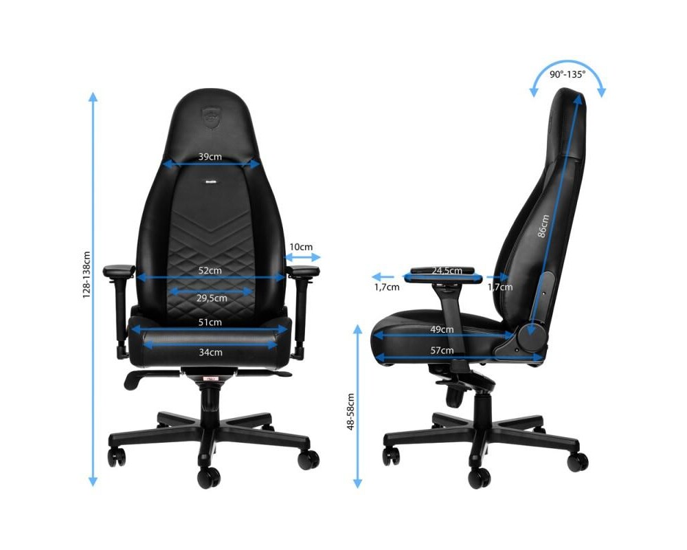 Геймърски стол noblechairs ICON, Black 8