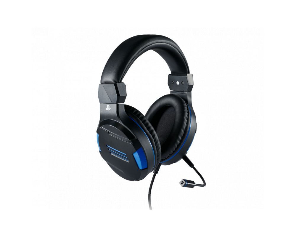Слушалки Геймърски слушалки Nacon Bigben PS4 Official Headset V3, Микрофон, Черен/Син 2