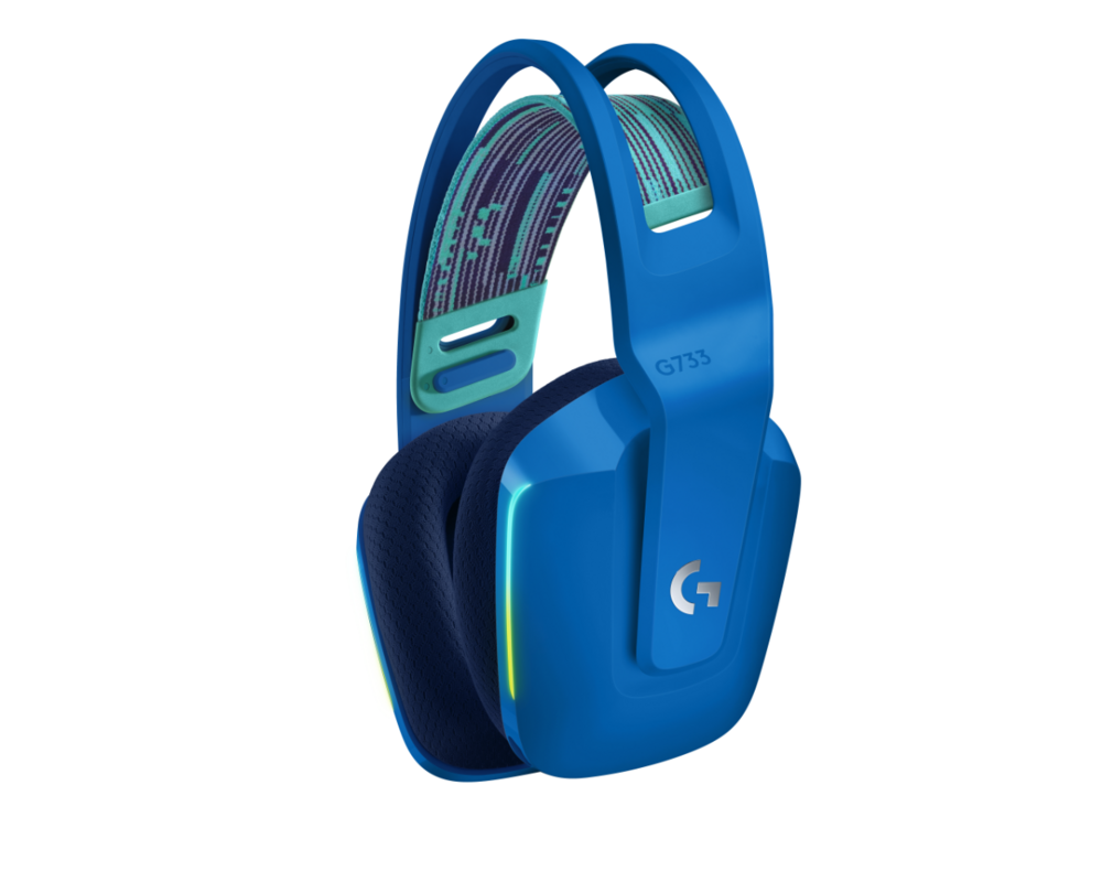 Слушалки Геймърски слушалки Logitech G733 Blue Lightspeed Wireless RGB, Микрофон, Сини 3