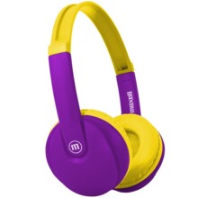  Блутут детски слушалки Maxell KIDZ HP-BT350, Малък размер, Виолетов/Жълт 179520 ML-AH-BT350-KIDZ-PUR на топ цена - PIC.bg