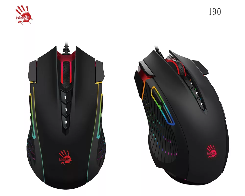 Мишка Геймърска мишка Bloody J90s, Оптична, Жична, USB 4