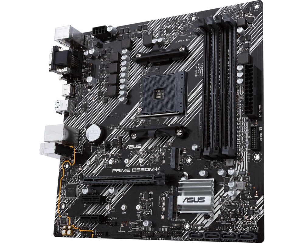 Дънна платка ASUS Prime B550M-K socket AM4, 4xDDR4, PCIe 4.0, Dual M.2 6