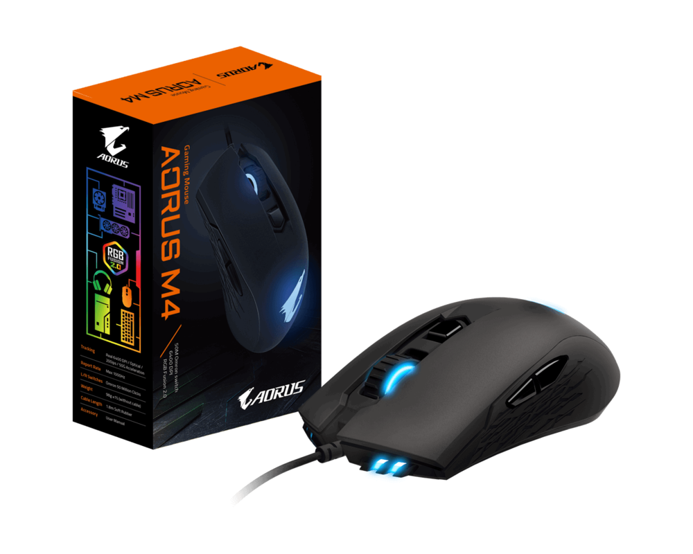 Мишка Геймърска оптична мишка Gigabyte Aorus M4 RGB Fusion 7