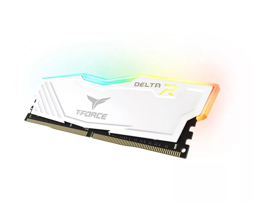 Памет Team Group T-Force Delta RGB White, DDR4, 32GB (2x16GB), 3600MHz, 1.35V 2
