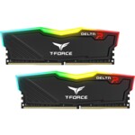 <span>Памет</span> Team Group T-Force Delta RGB Black, DDR4, 32GB (2x16GB), 3600MHz, 1.35V <span class='catalog-num-in-name'>4-BLK-16Gx2-3600</span> - 