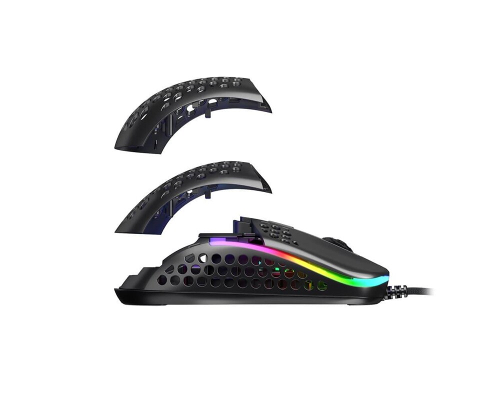 Мишка Геймърска мишка Xtrfy M42 Black, RGB, Черен 9