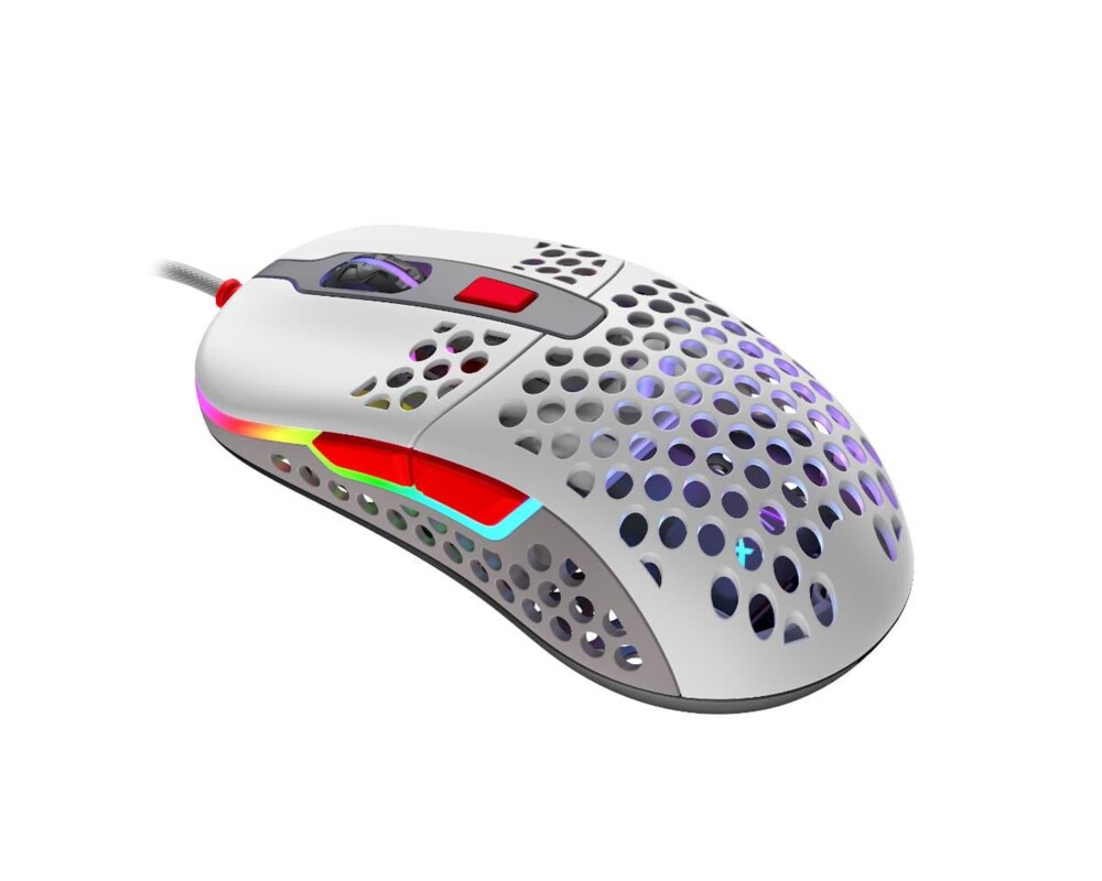 Мишка Геймърска мишка Xtrfy M42 Retro, RGB, Бял/Сив/Червен 2