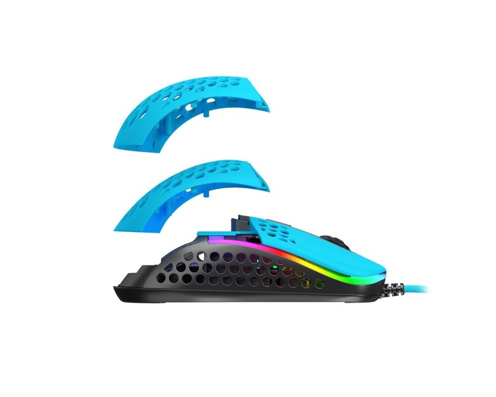 Мишка Геймърска мишка Xtrfy M42 Miami Blue, RGB, Син 9
