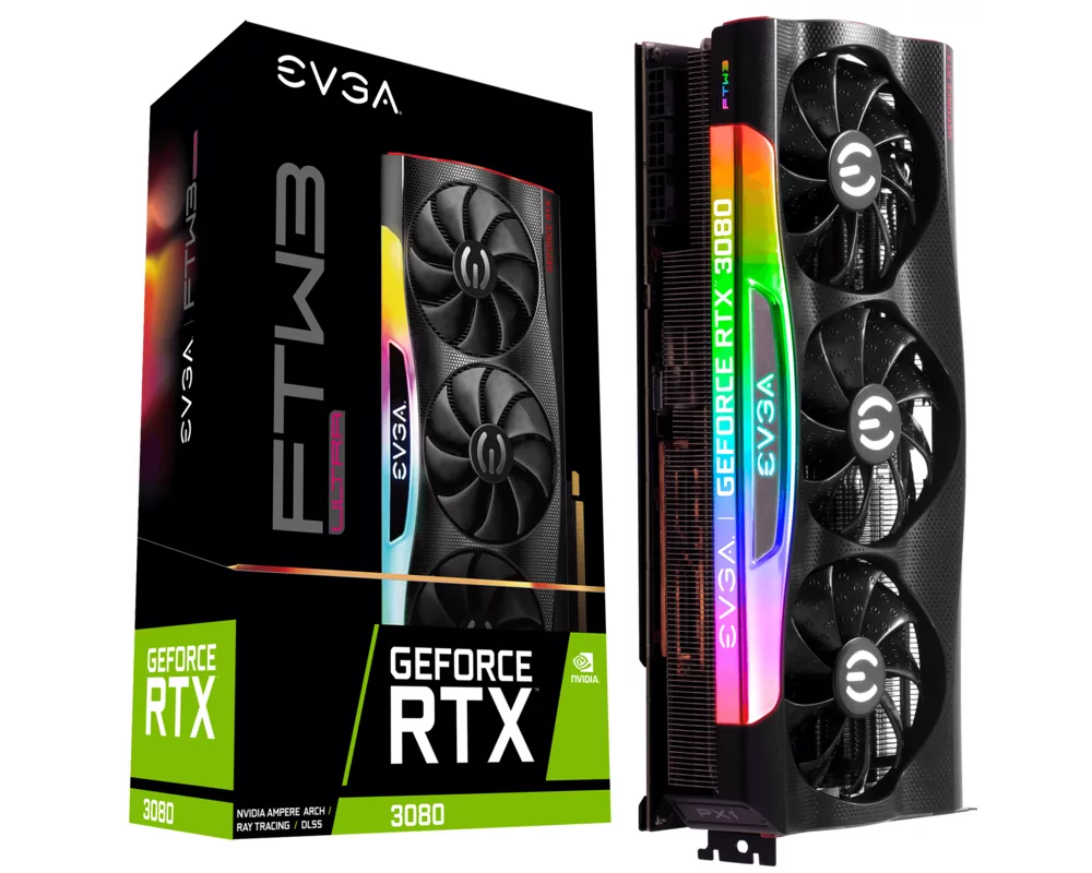 Видеокарта EVGA GeForce RTX 3080 FTW3 ULTRA GAMING 10GB GDDR6X 2