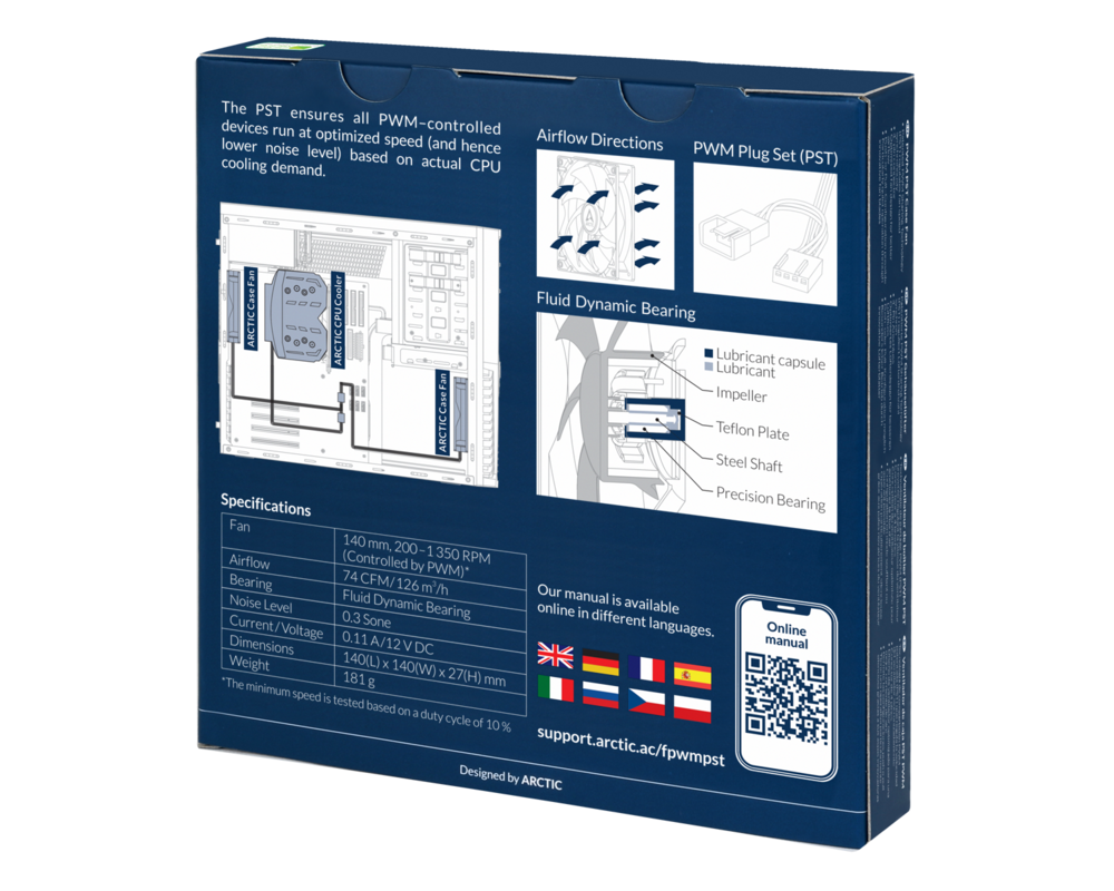 Вентилатор ARCTIC F14 PWM PST Black 5
