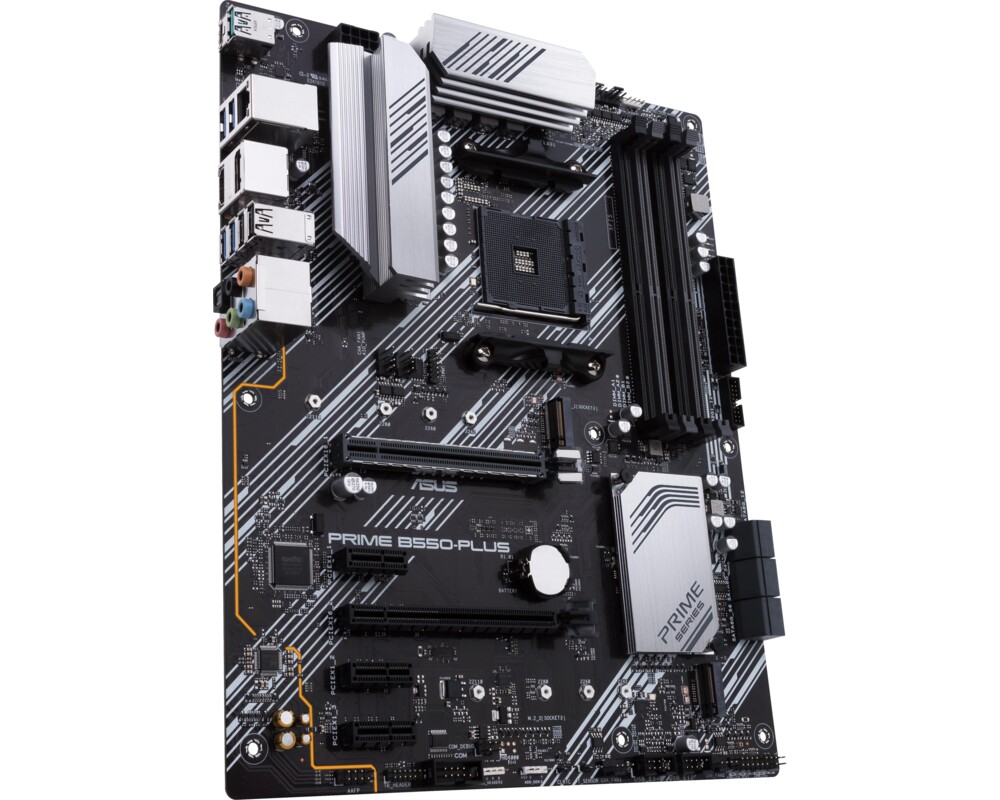 Дънна платка ASUS PRIME B550-PLUS socket AM4, 4xDDR4, Aura Sync, PCIe 4.0, Dual M.2 3