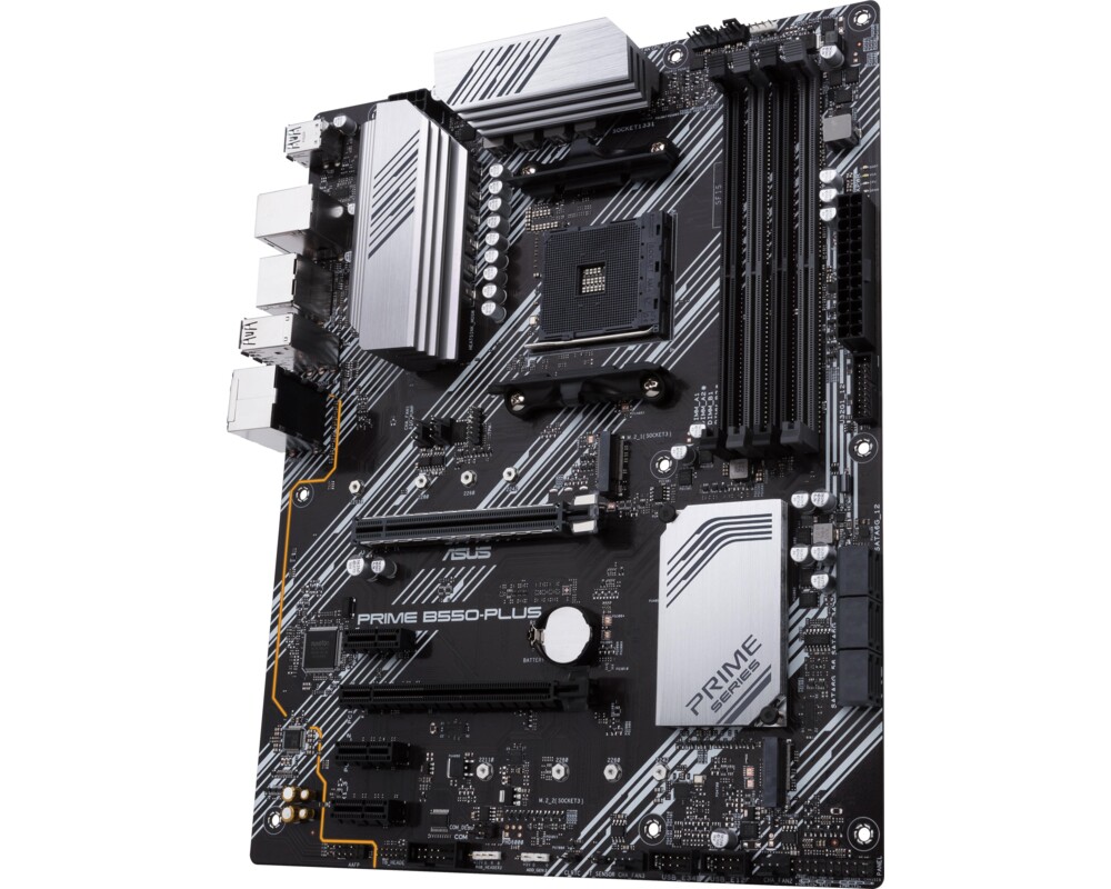 Дънна платка ASUS PRIME B550-PLUS socket AM4, 4xDDR4, Aura Sync, PCIe 4.0, Dual M.2 4