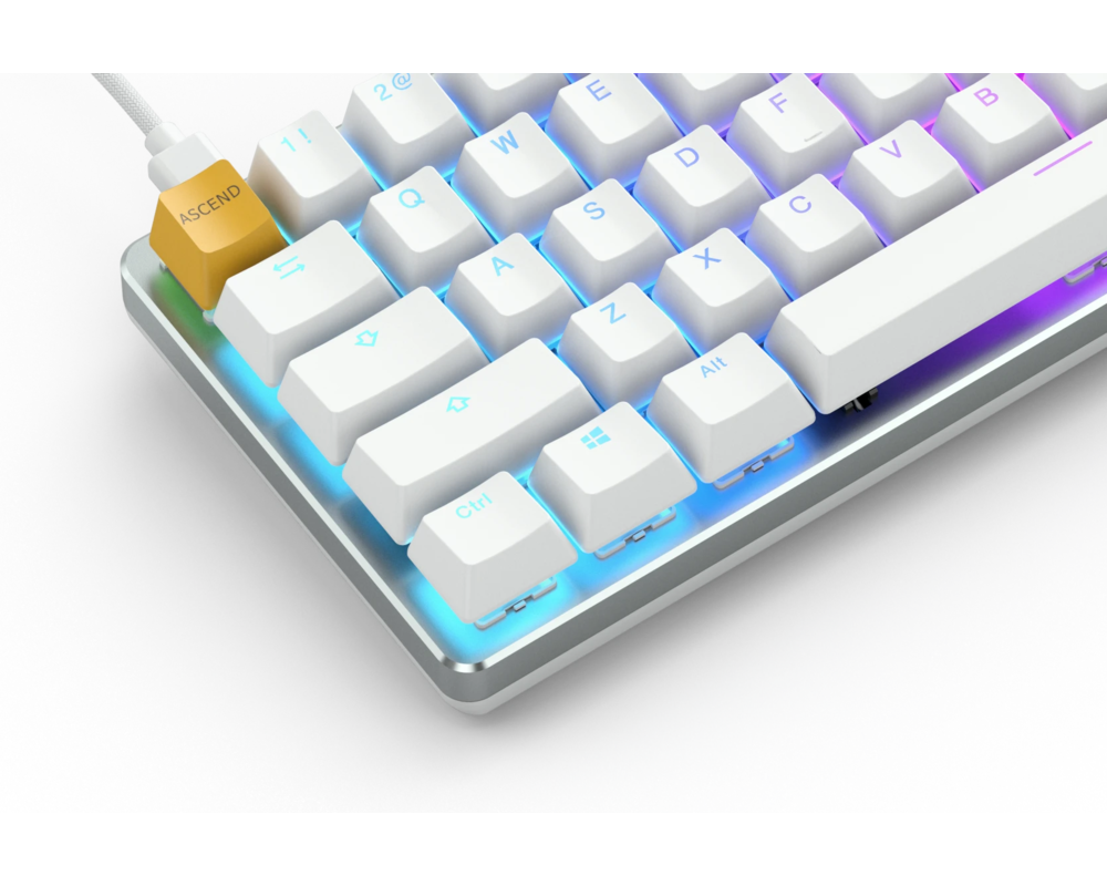 Клавиатура Геймърскa механична клавиатура Glorious White Ice GMMK RGB Compact, Gateron Brown US Layout 3