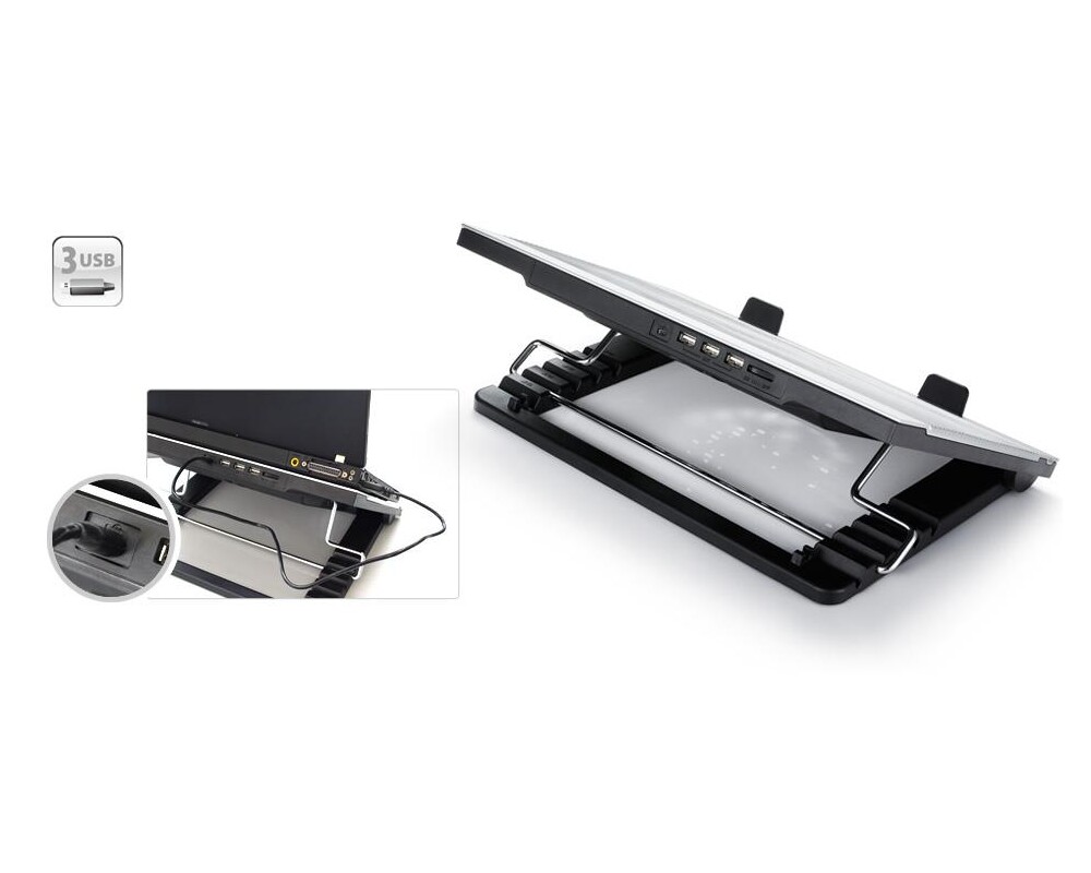 Охлаждаща подложка DeepCool N9 17" - aluminium black 14