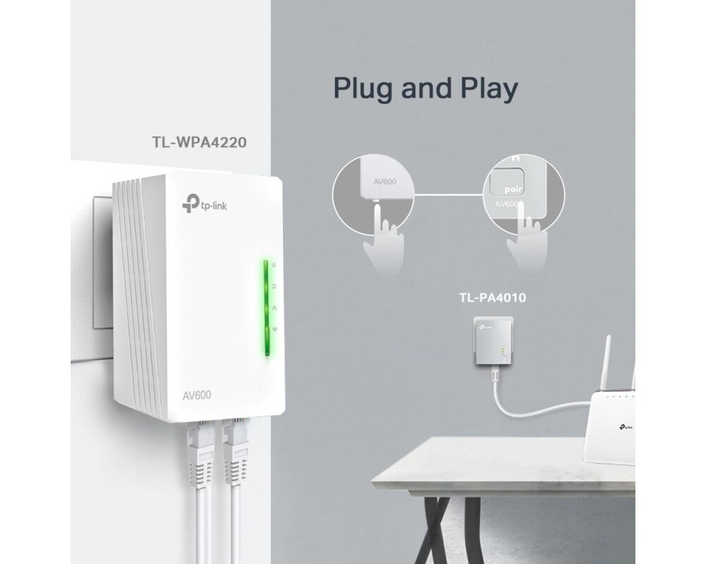 Powerline адаптер TP-Link TL-WPA4220 AV500 Starter Kit 7