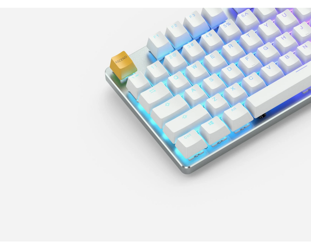 Клавиатура Геймърскa механична клавиатура Glorious White Ice GMMK RGB Full Size, Gateron Brown US Layout 3