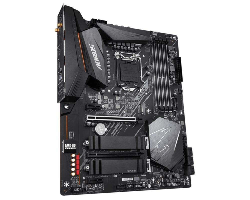 Дънна платка GIGABYTE Z490 AORUS ELITE AC LGA 1200 ATX DDR4 6xSATA 8xUSB 2xM.2 HDMI 1xLAN 2.5Gbps 8