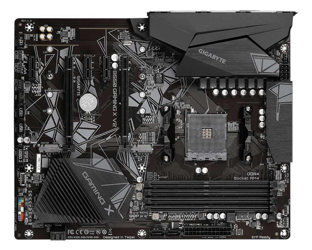 Дънна платка GIGABYTE B550 GAMINGxV2 AM4 DDR4 2xM.2 4xSATA HDMI ATX MB 2