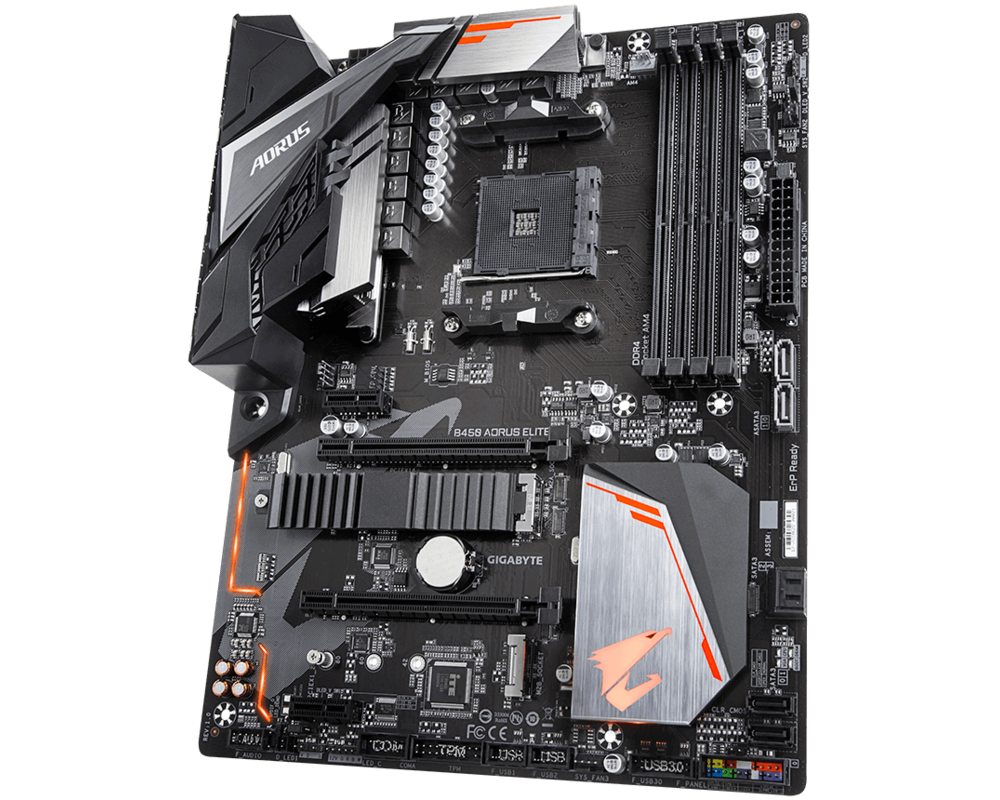 Дънна платка GIGABYTE B450 AORUS ELITE V2 AM4 DDR4 2xM.2 6xSATA ATX MB 9