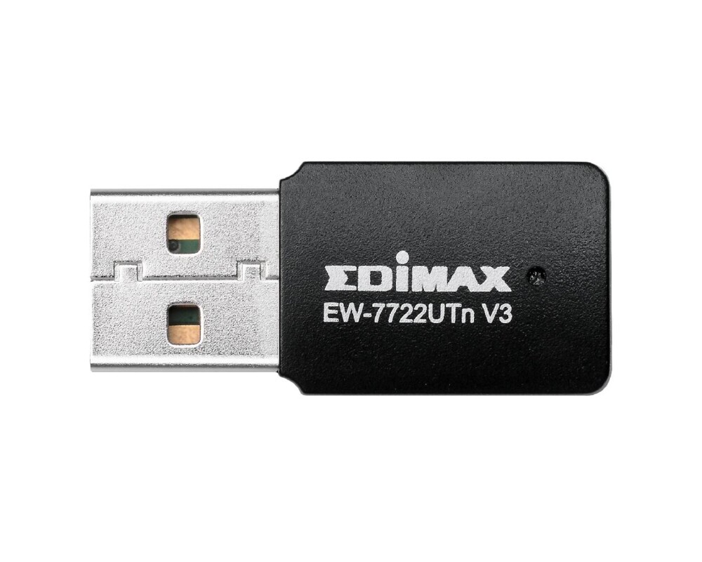 Мрежова карта мини адаптер EDIMAX EW-7722UTN V3, USB, Realtek, 2.4Ghz, 802.11n/g/b 3