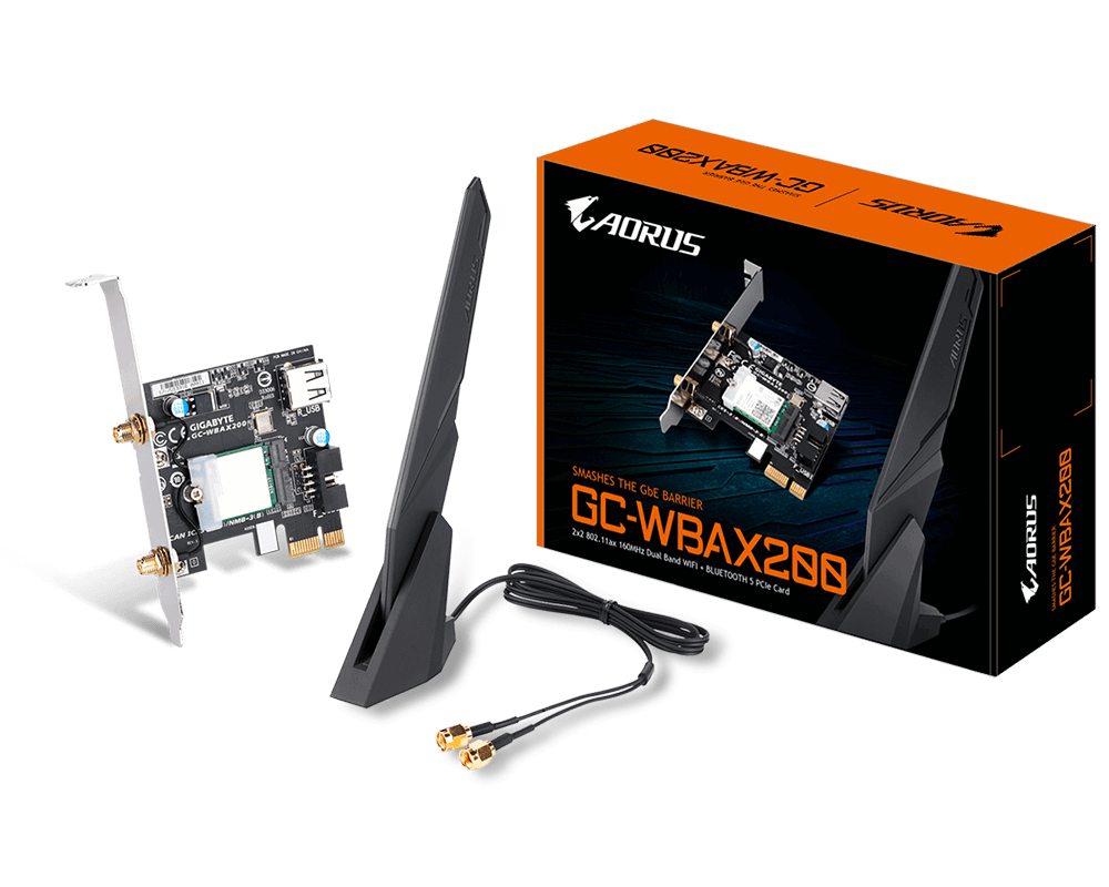 Мрежова карта Безжична карта GIGABYTE AORUS X200 Intel® WIFI 6 2x2 802.11ax, Bluetooth 5.0 2
