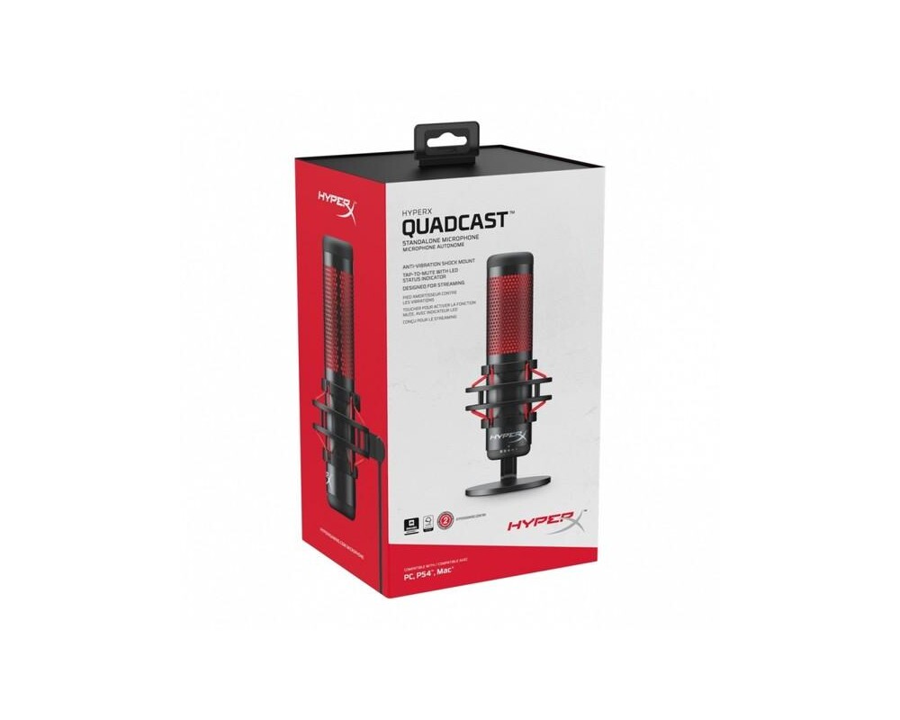 Микрофон HyperX QuadCast, USB, 3.5 mm 8