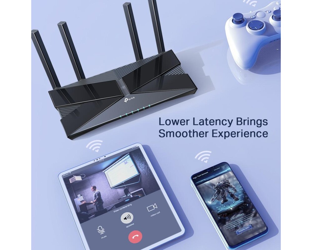 Рутер TP-Link Archer AX50 AX3000, 2.4/5 GHz, 574 - 2402 Mbps, 10/100/1000 6