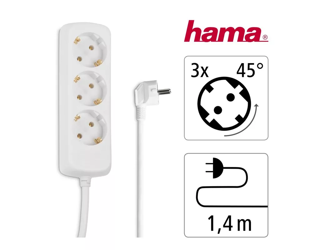 Разклонител HAMA 3гнезда, 30381 6
